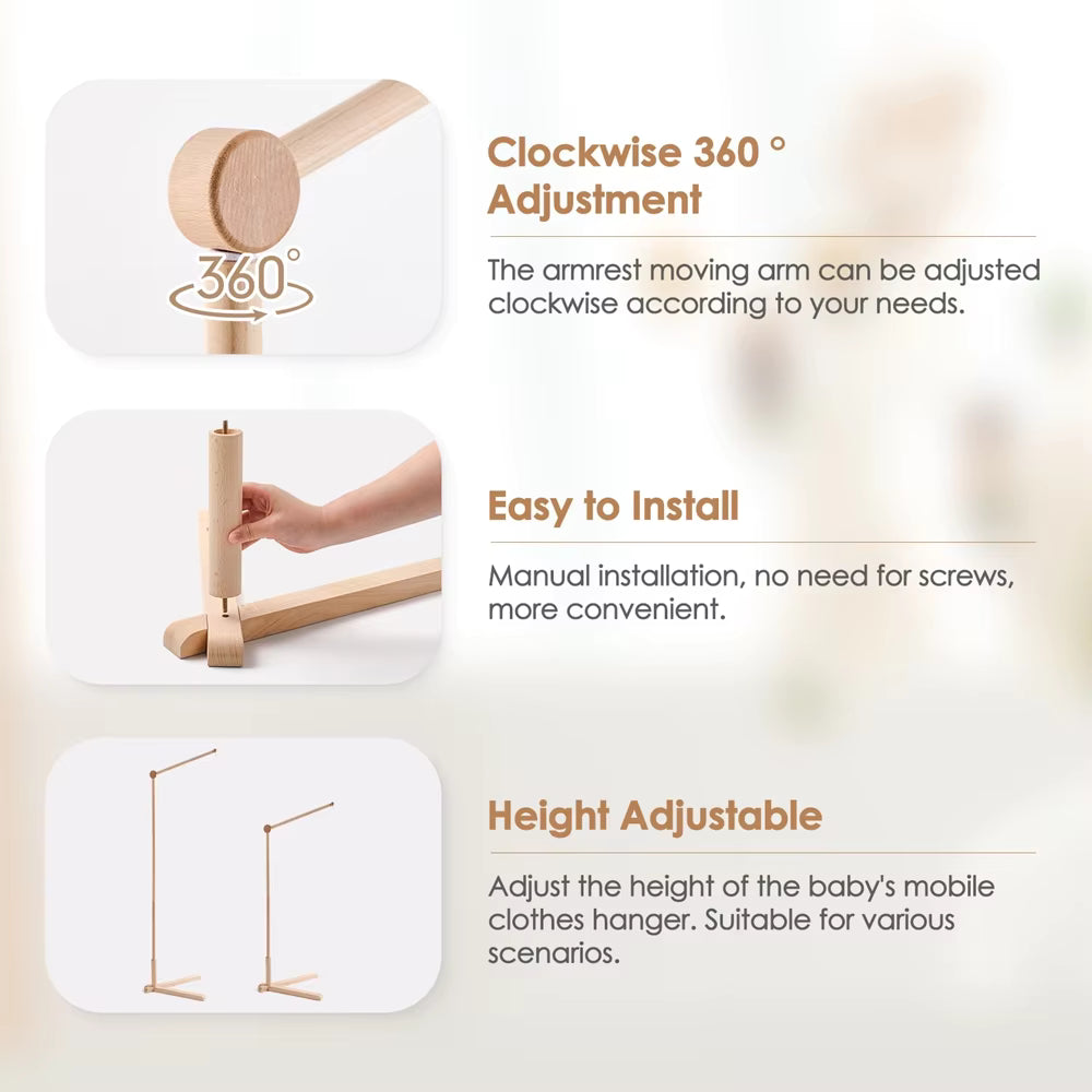 Wonder Shift Wooden Baby Mobile Standing Bracket